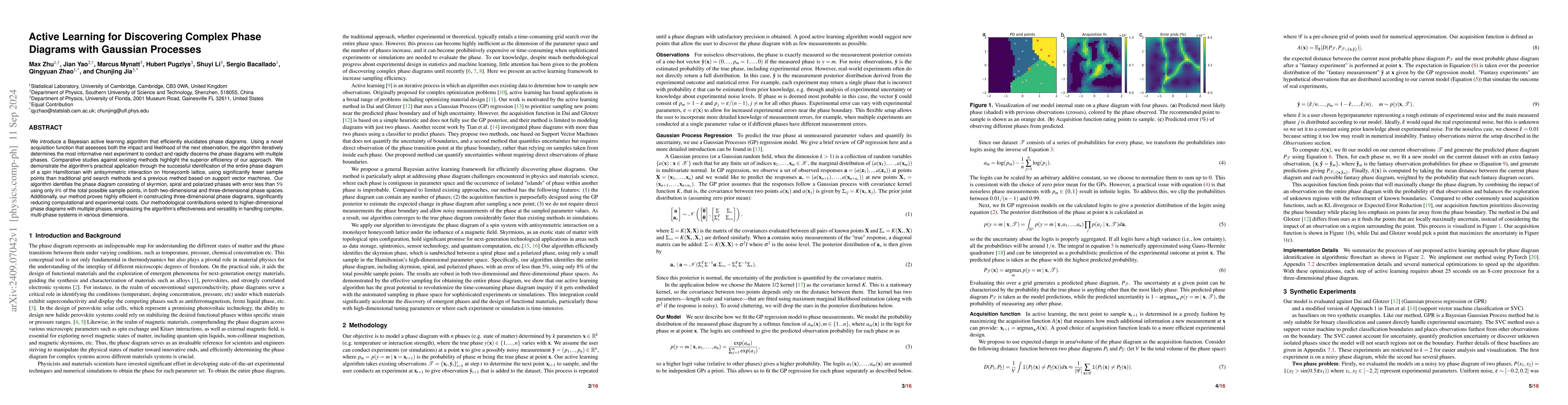 Thumbnail for Active Learning for Discovering Complex Phase Diagrams with Gaussian
  Processes
