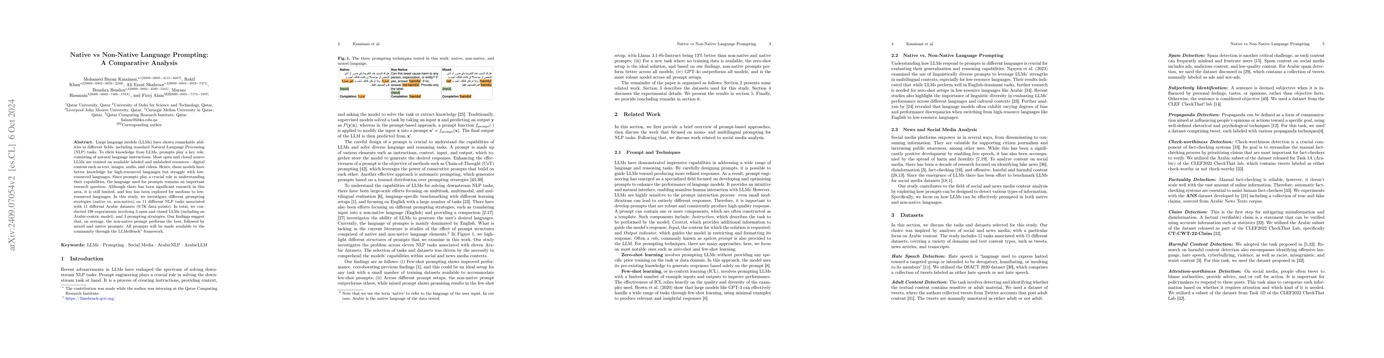 Thumbnail for Native vs Non-Native Language Prompting: A Comparative Analysis