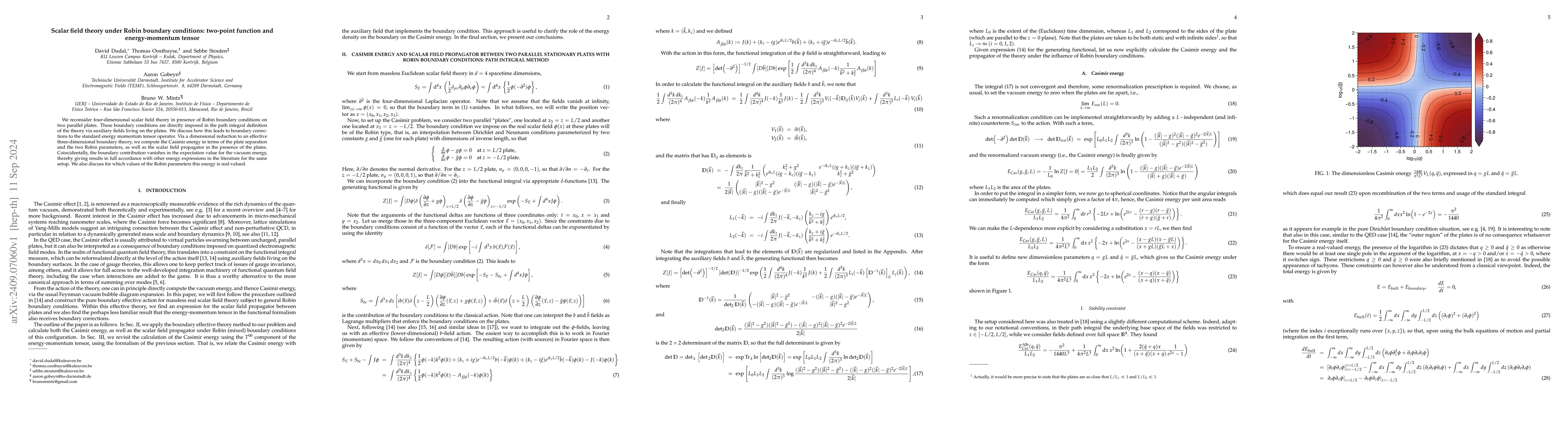 Thumbnail for Scalar field theory under Robin boundary conditions: two-point function
  and energy-momentum tensor