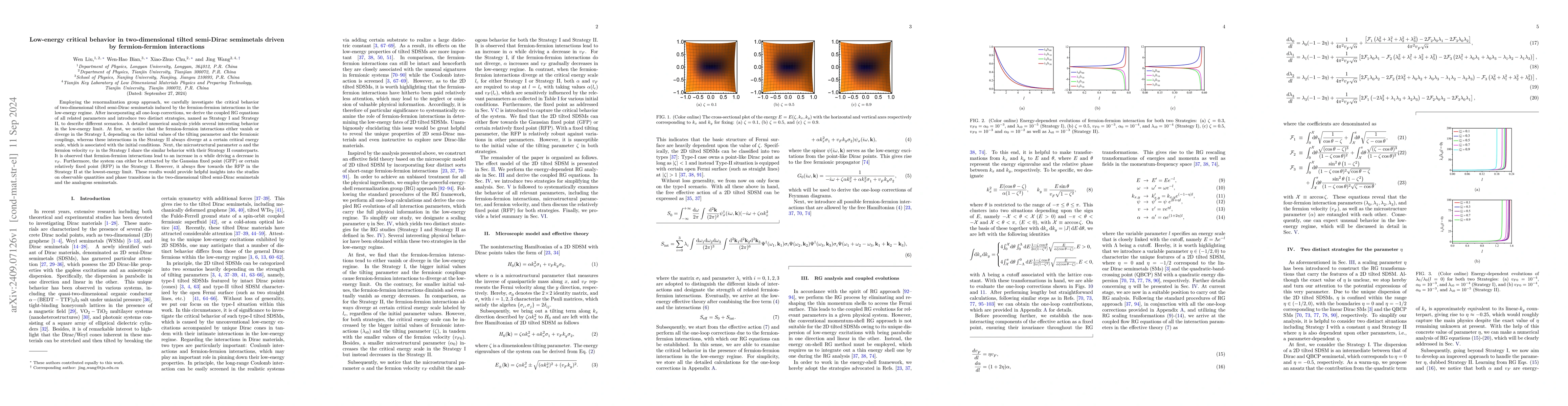 Thumbnail for Low-energy critical behavior in two-dimensional tilted semi-Dirac
  semimetals driven by fermion-fermion interactions