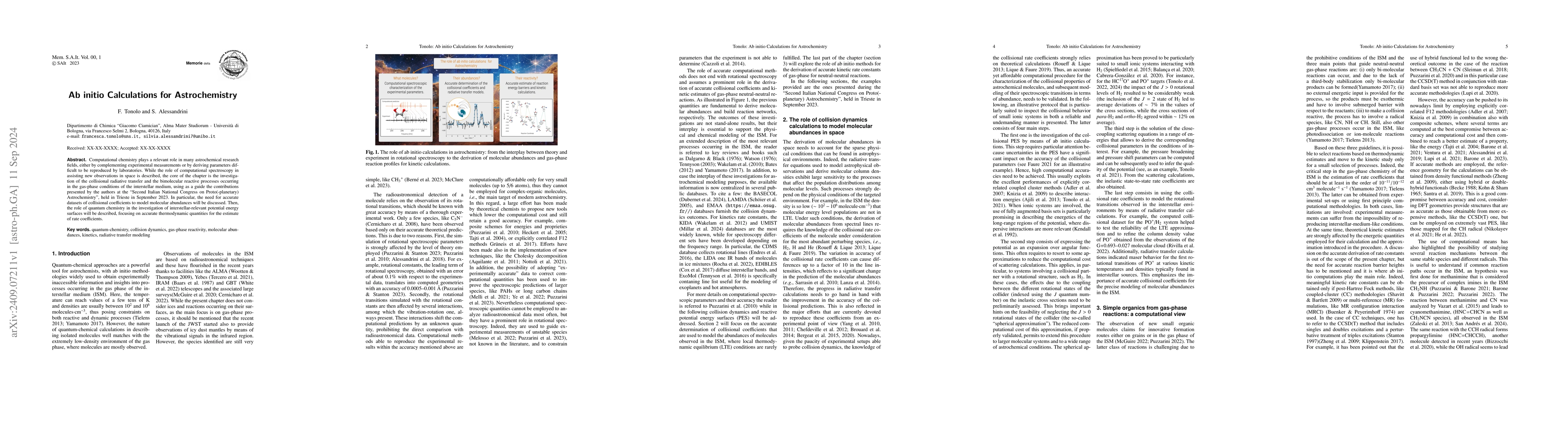 Thumbnail for Ab initio Calculations for Astrochemistry