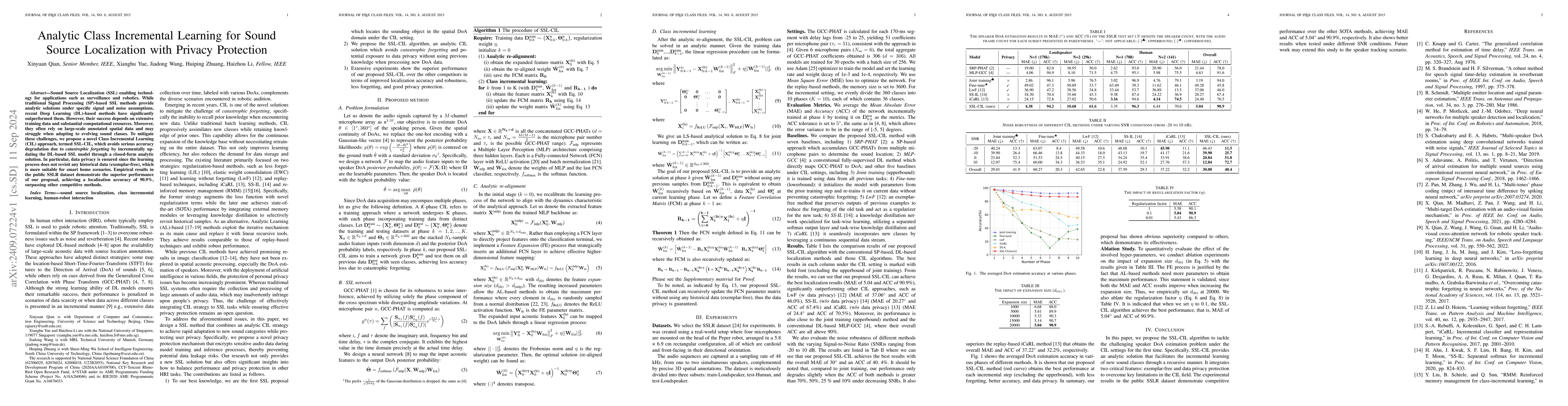 Thumbnail for Analytic Class Incremental Learning for Sound Source Localization with
  Privacy Protection