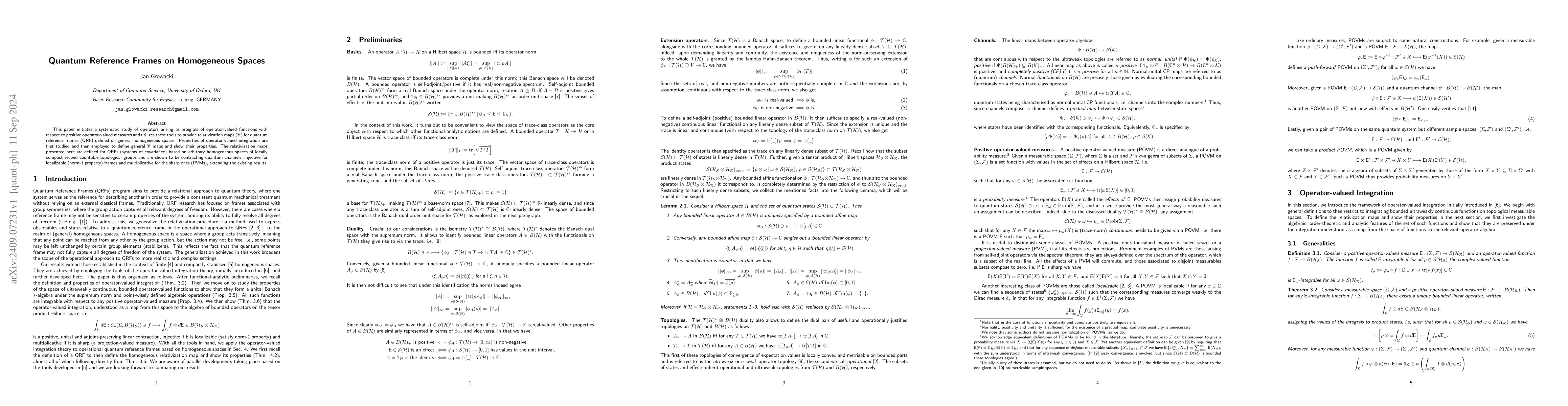 Thumbnail for Quantum Reference Frames on Homogeneous Spaces