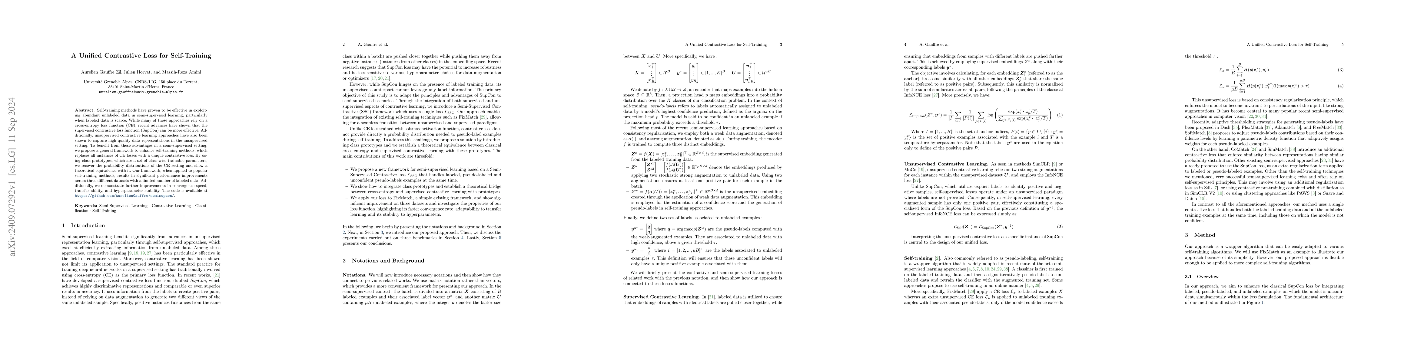 Thumbnail for A Unified Contrastive Loss for Self-Training