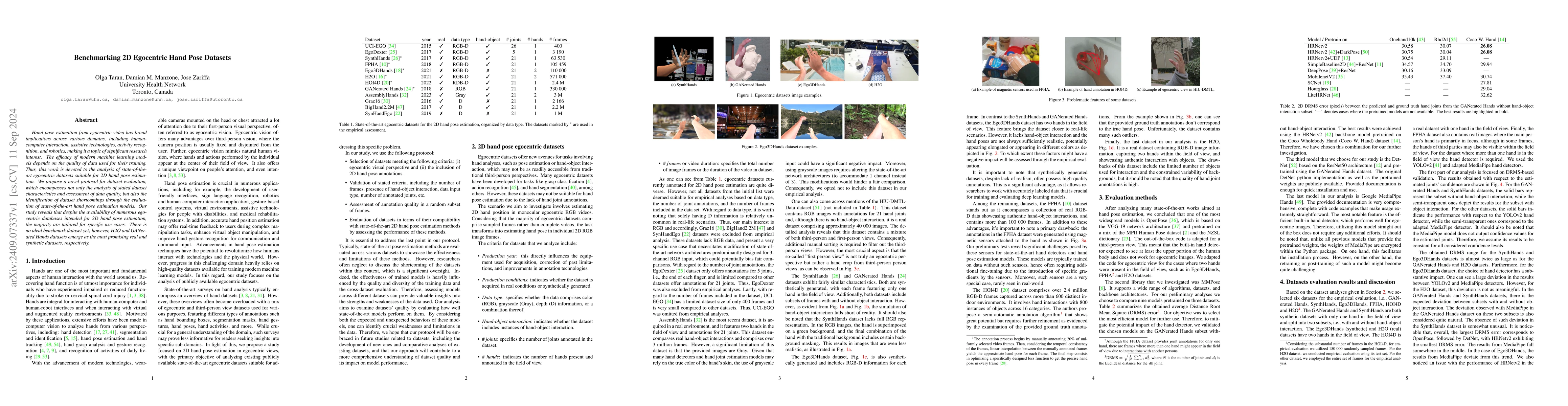 Thumbnail for Benchmarking 2D Egocentric Hand Pose Datasets