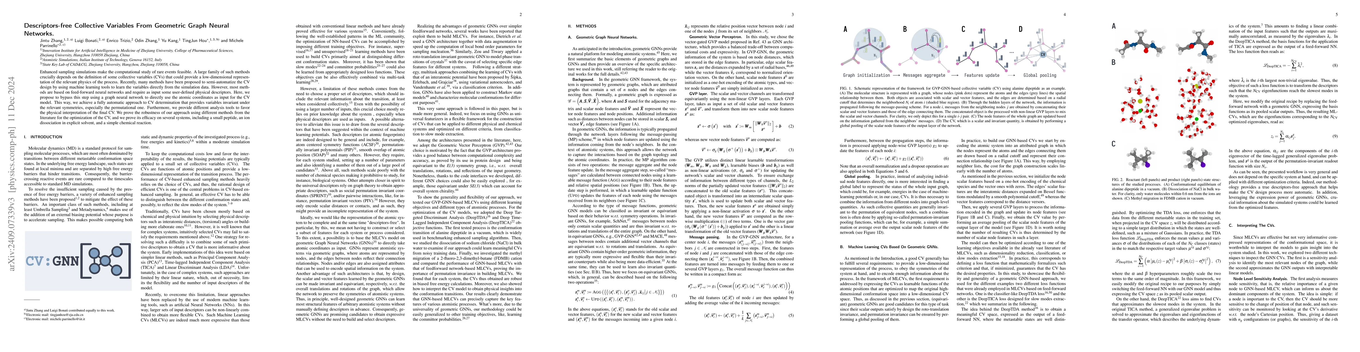 Thumbnail for Descriptors-free Collective Variables From Geometric Graph Neural
  Networks