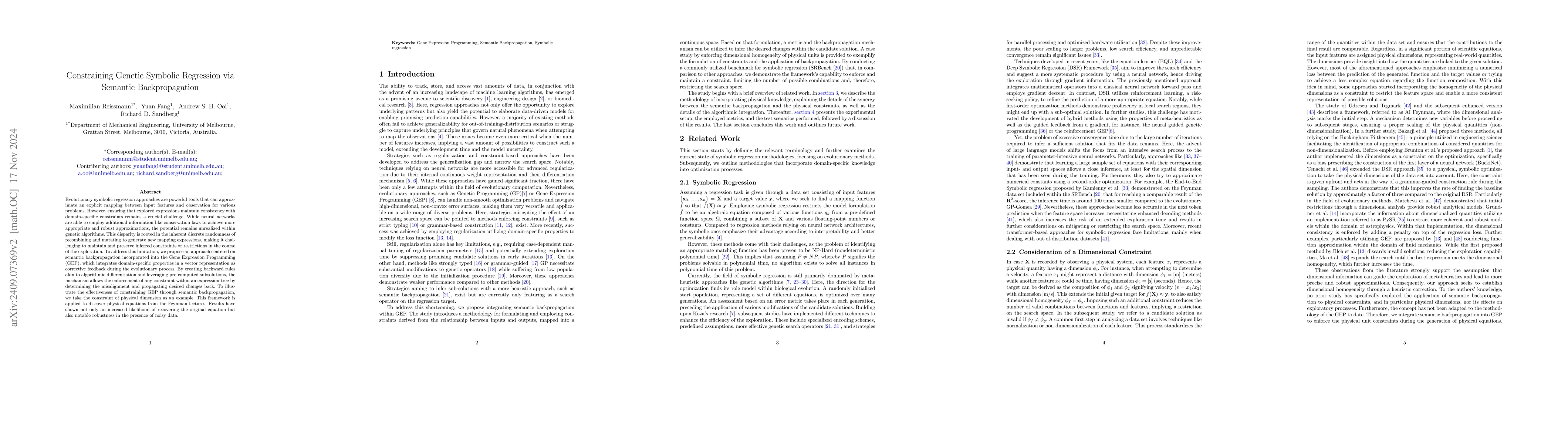 Thumbnail for Constraining Genetic Symbolic Regression via Semantic Backpropagation