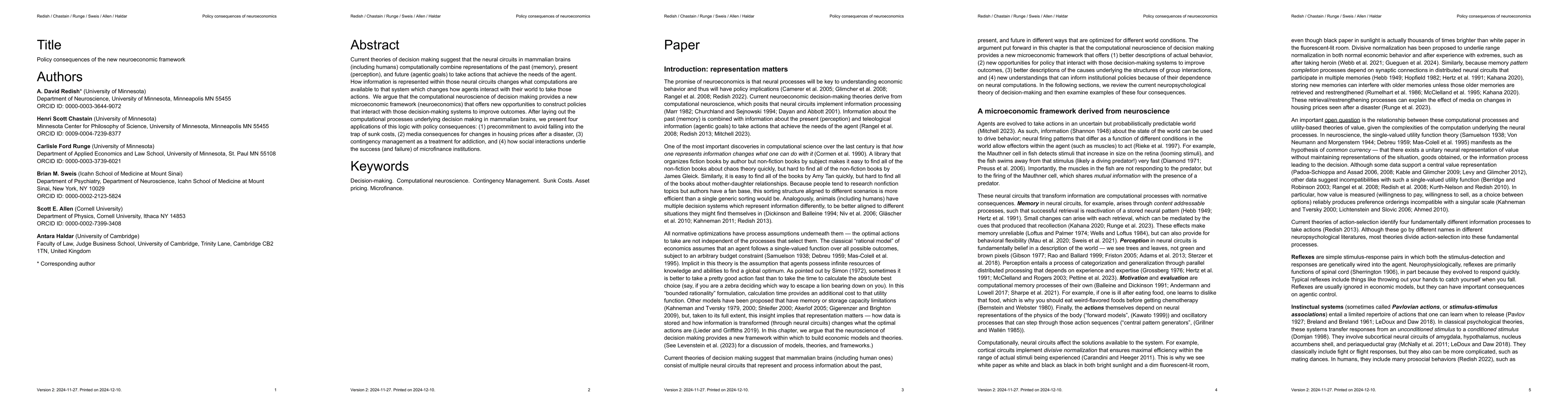 Thumbnail for Policy consequences of the new neuroeconomic framework