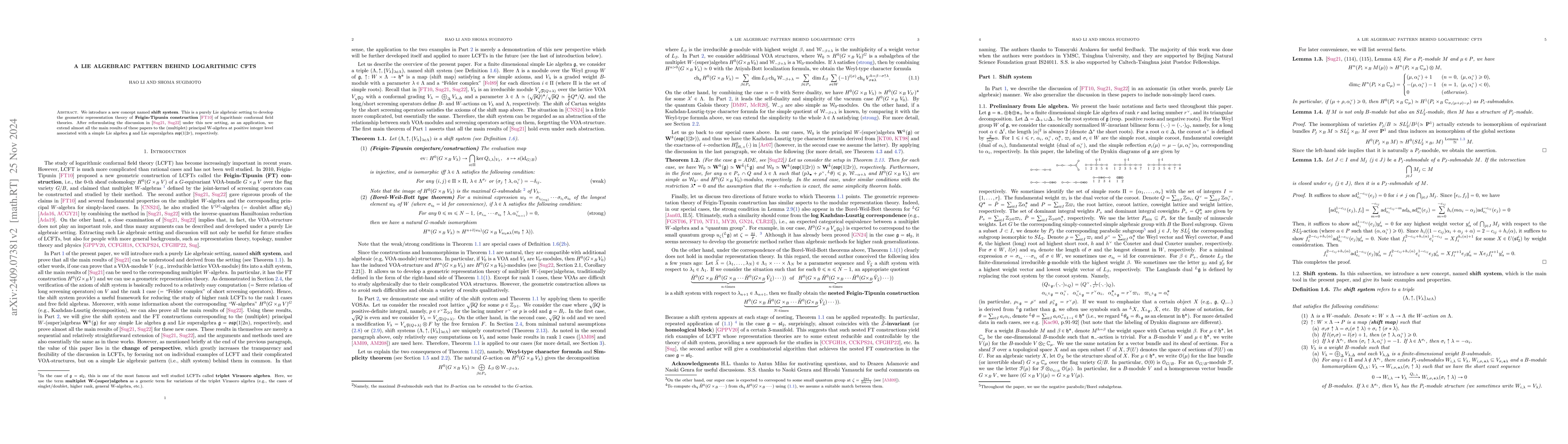 Thumbnail for A Lie algebraic pattern behind logarithmic CFTs