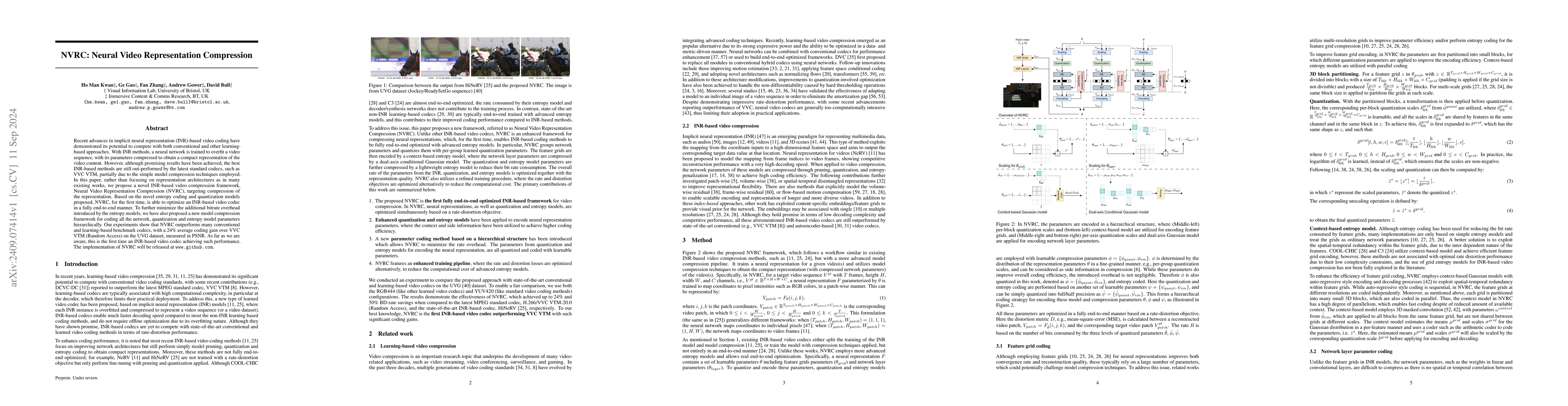 Thumbnail for NVRC: Neural Video Representation Compression