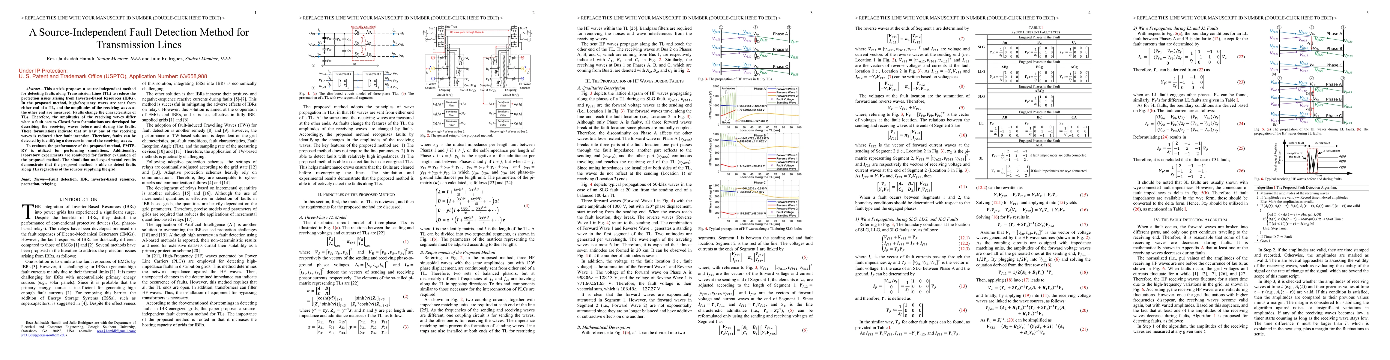 Thumbnail for A Source-Independent Fault Detection Method for Transmission Lines