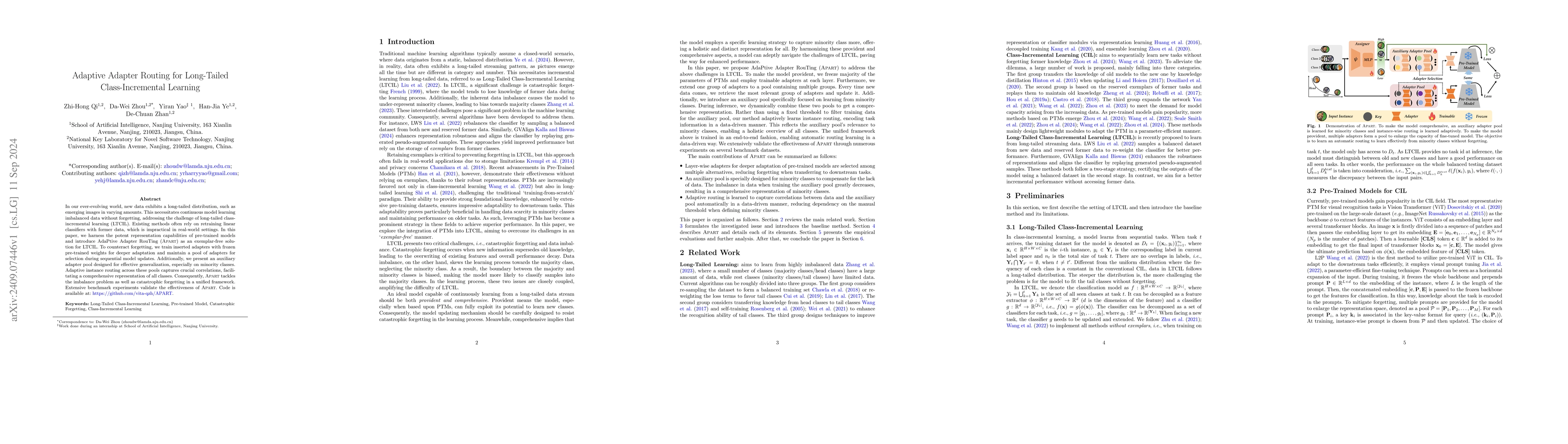 Thumbnail for Adaptive Adapter Routing for Long-Tailed Class-Incremental Learning