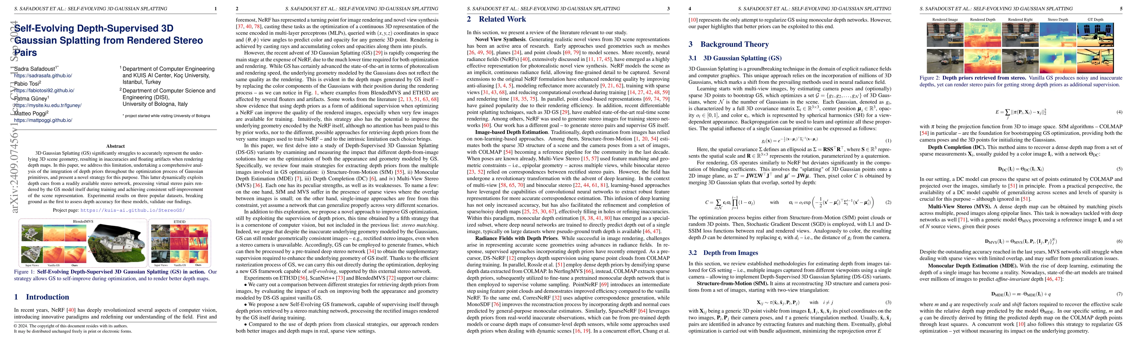 Thumbnail for Self-Evolving Depth-Supervised 3D Gaussian Splatting from Rendered
  Stereo Pairs