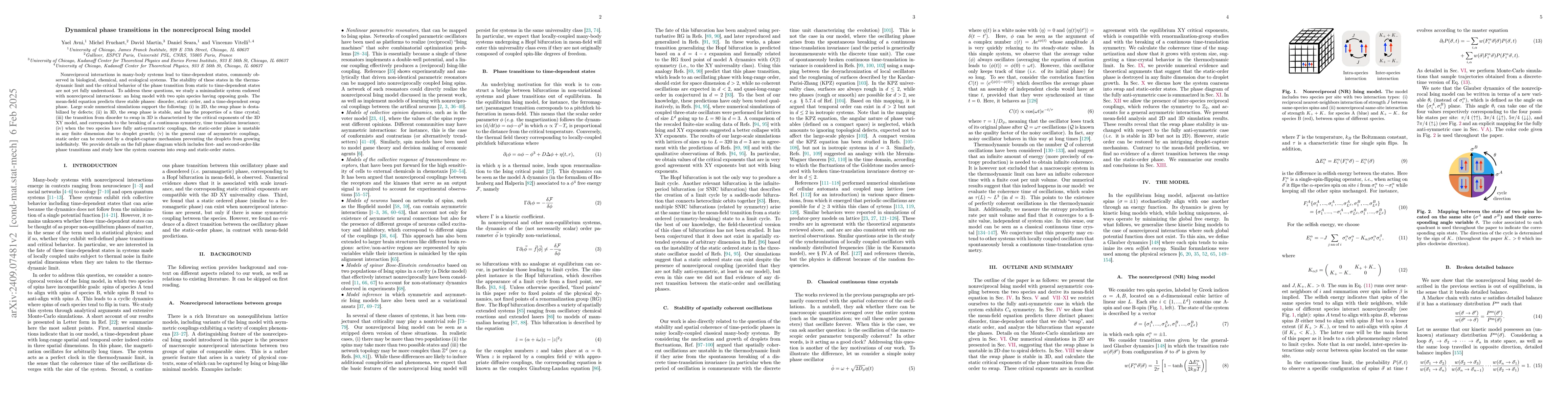 Thumbnail for Dynamical phase transitions in the non-reciprocal Ising model
