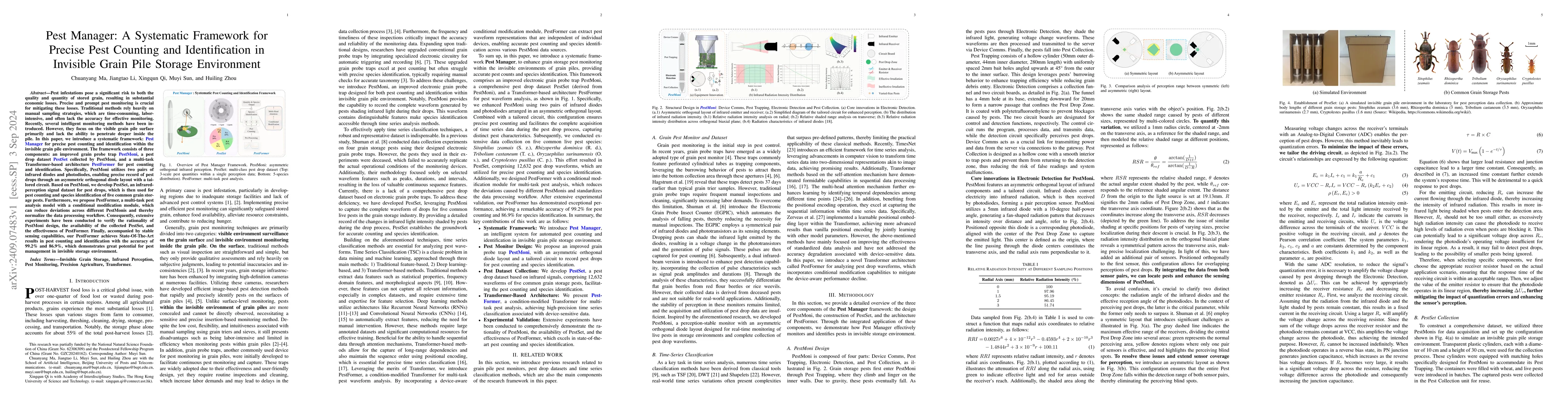 Thumbnail for Pest Manager: A Systematic Framework for Precise Pest Counting and
  Identification in Invisible Grain Pile Storage Environment