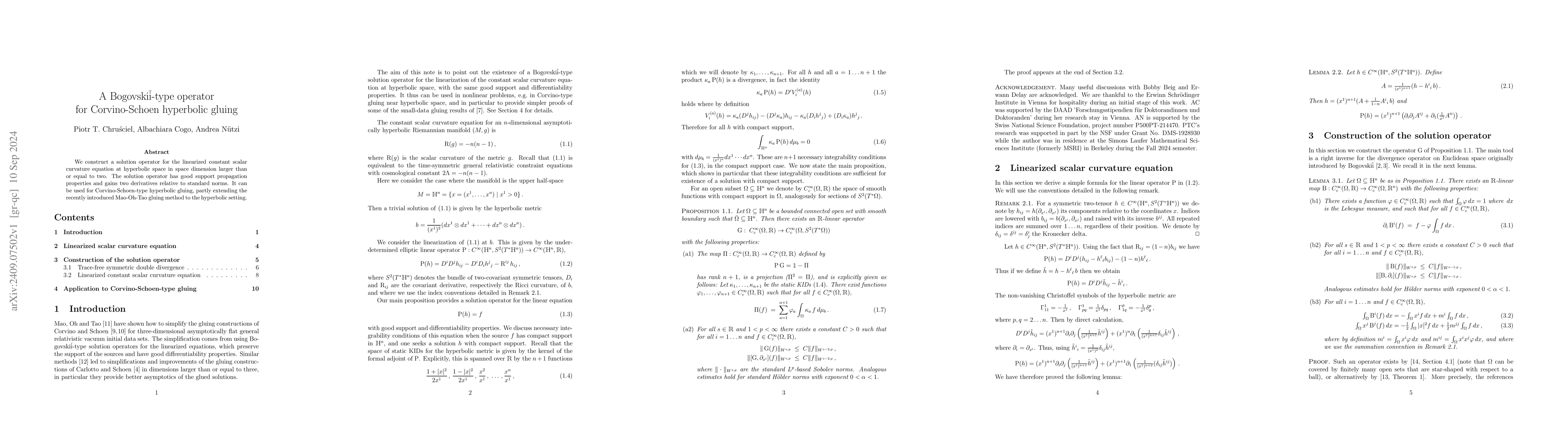 Thumbnail for A Bogovskiǐ-type operator for Corvino-Schoen hyperbolic gluing