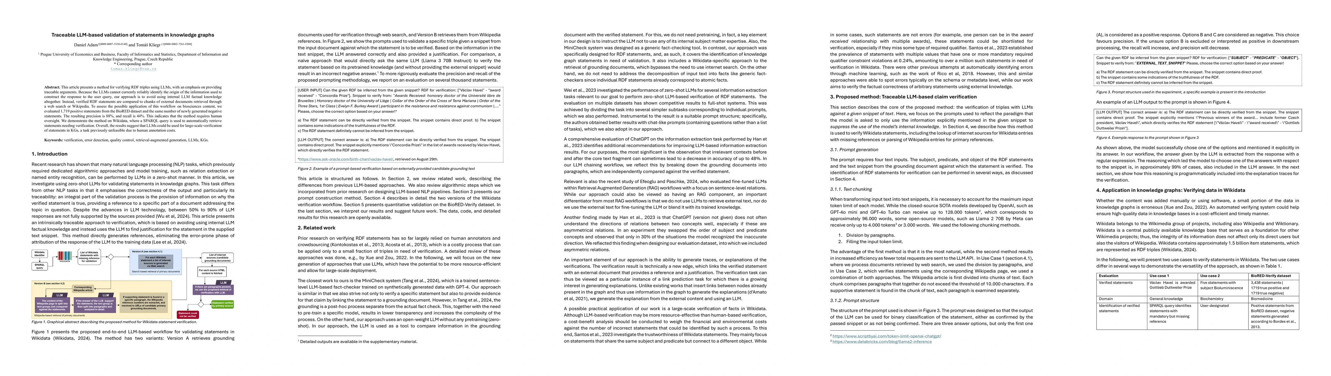 Thumbnail for Traceable LLM-based validation of statements in knowledge graphs