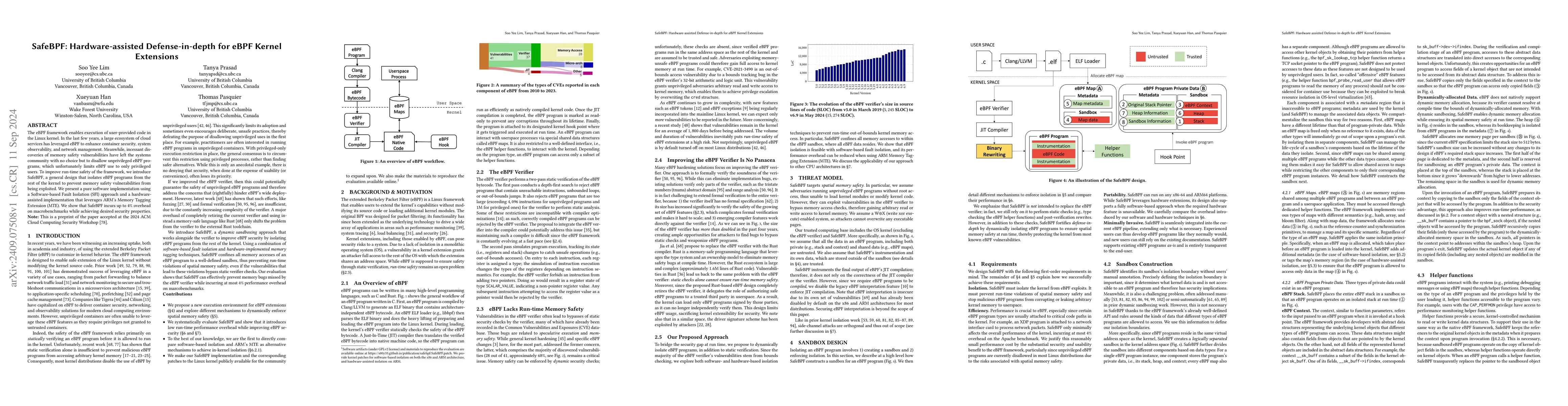 Thumbnail for SafeBPF: Hardware-assisted Defense-in-depth for eBPF Kernel Extensions
