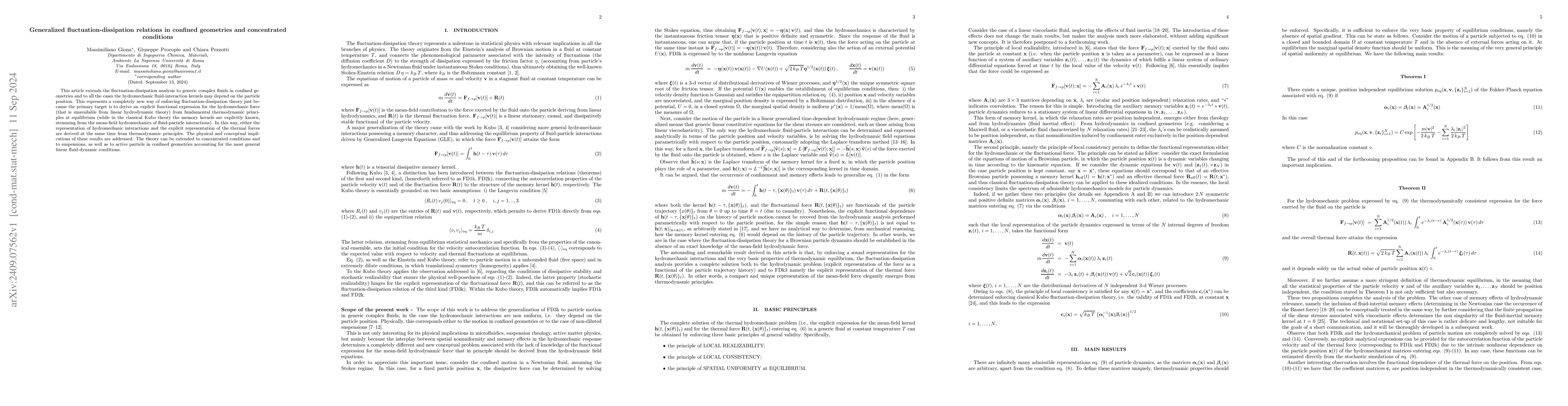 Thumbnail for Generalized fluctuation-dissipation relations in confined geometries and
  concentrated conditions