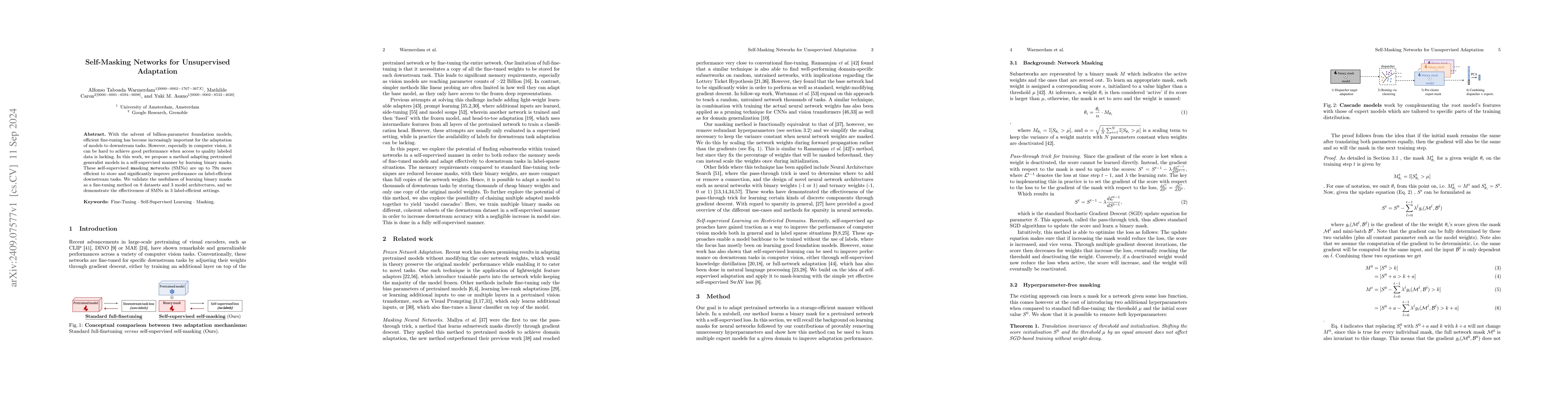Thumbnail for Self-Masking Networks for Unsupervised Adaptation