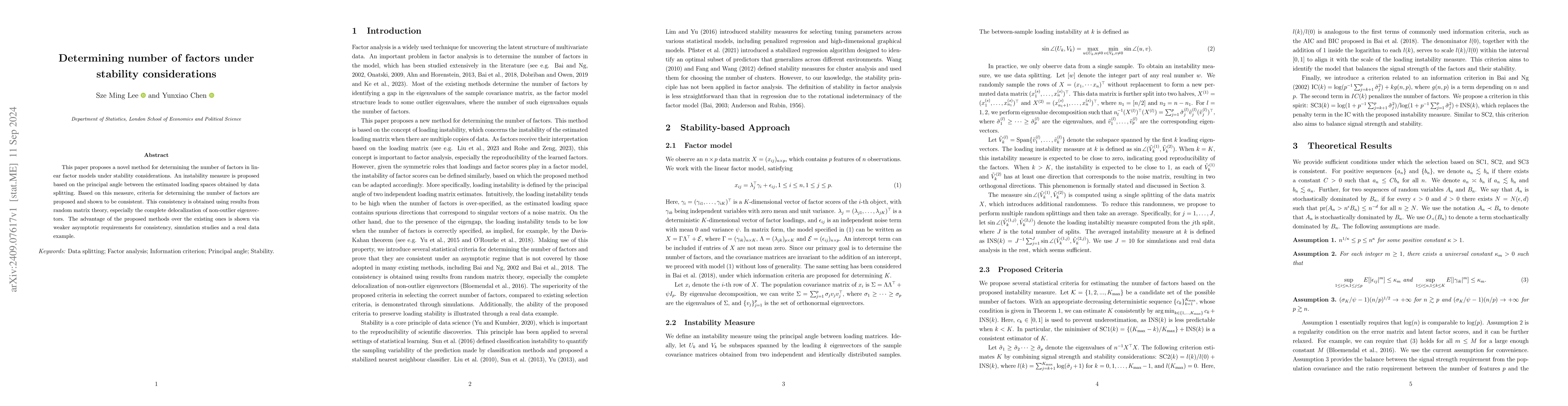 Thumbnail for Determining number of factors under stability considerations