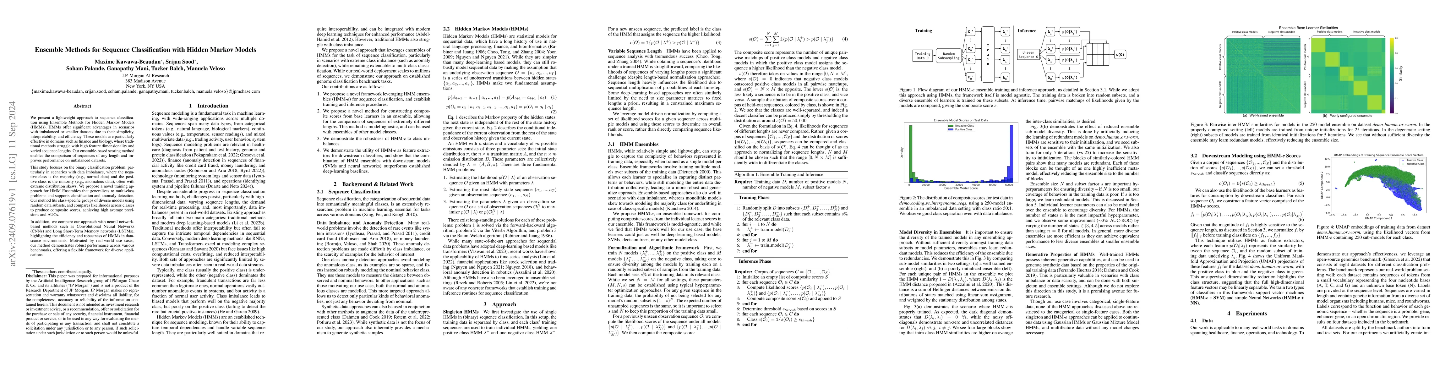 Thumbnail for Ensemble Methods for Sequence Classification with Hidden Markov Models