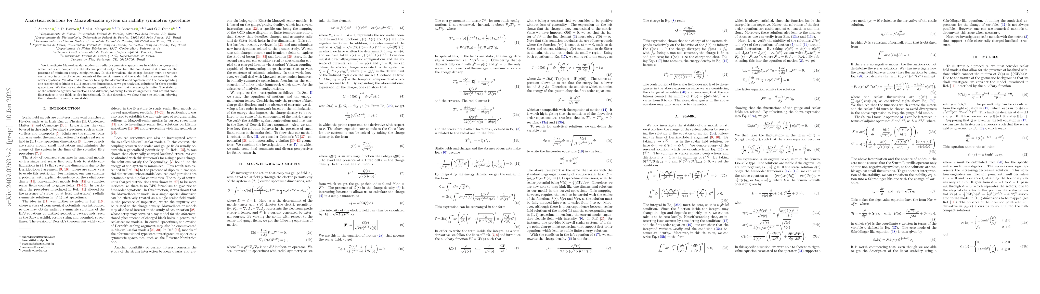 Thumbnail for Analytical solutions for Maxwell-scalar system on radially symmetric
  spacetimes