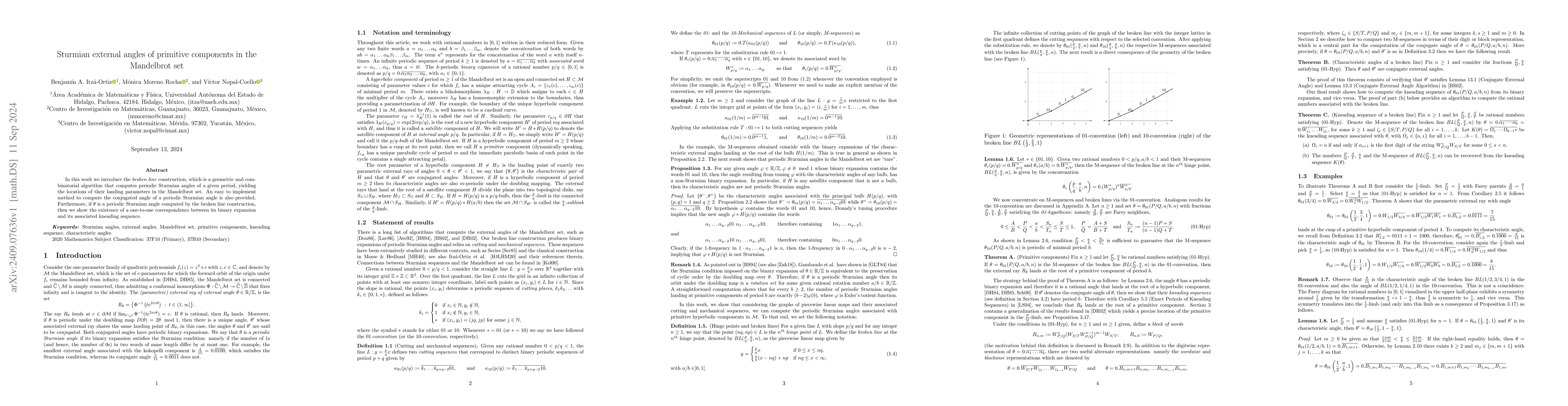Thumbnail for Sturmian external angles of primitive components in the Mandelbrot set