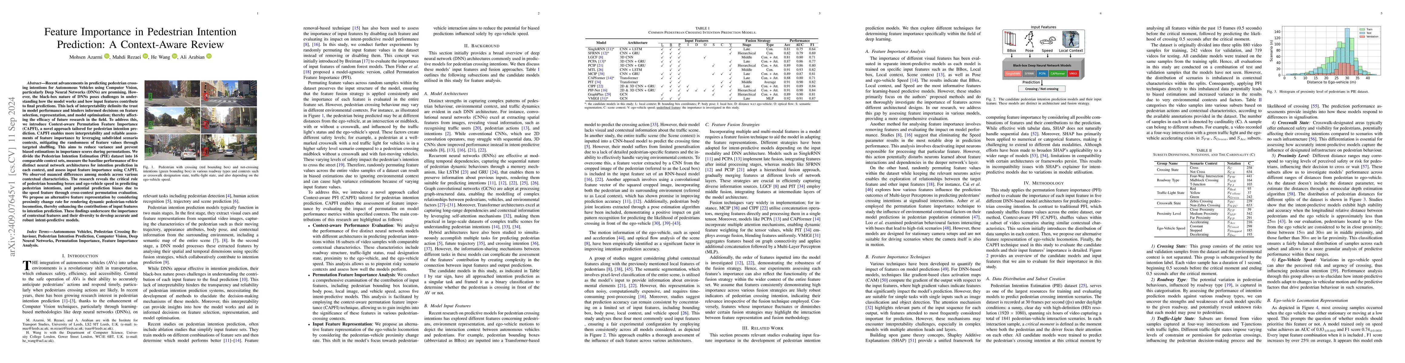 Thumbnail for Feature Importance in Pedestrian Intention Prediction: A Context-Aware
  Review