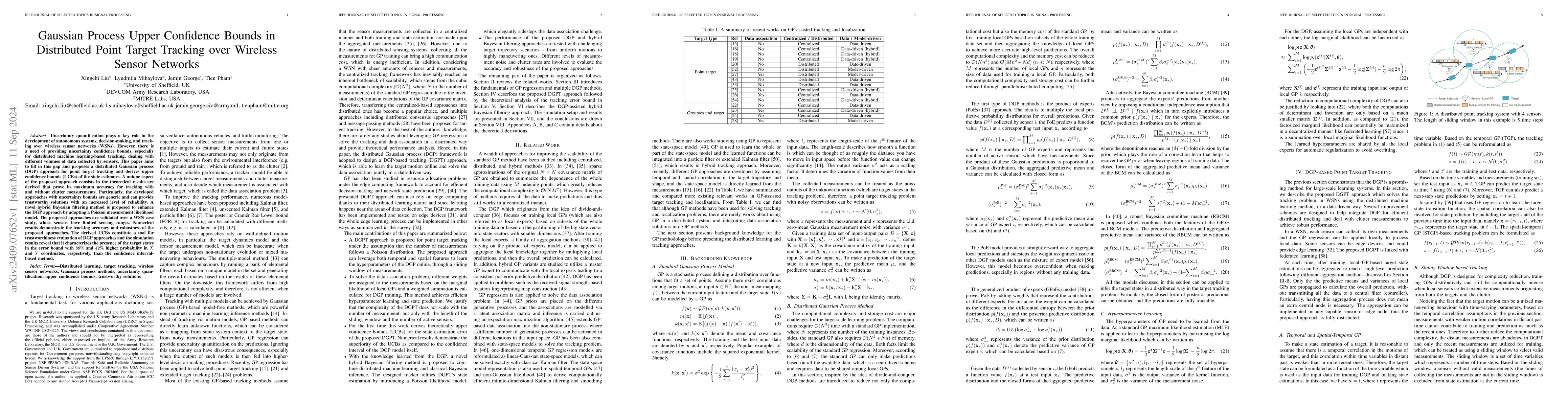 Thumbnail for Gaussian Process Upper Confidence Bounds in Distributed Point Target
  Tracking over Wireless Sensor Networks