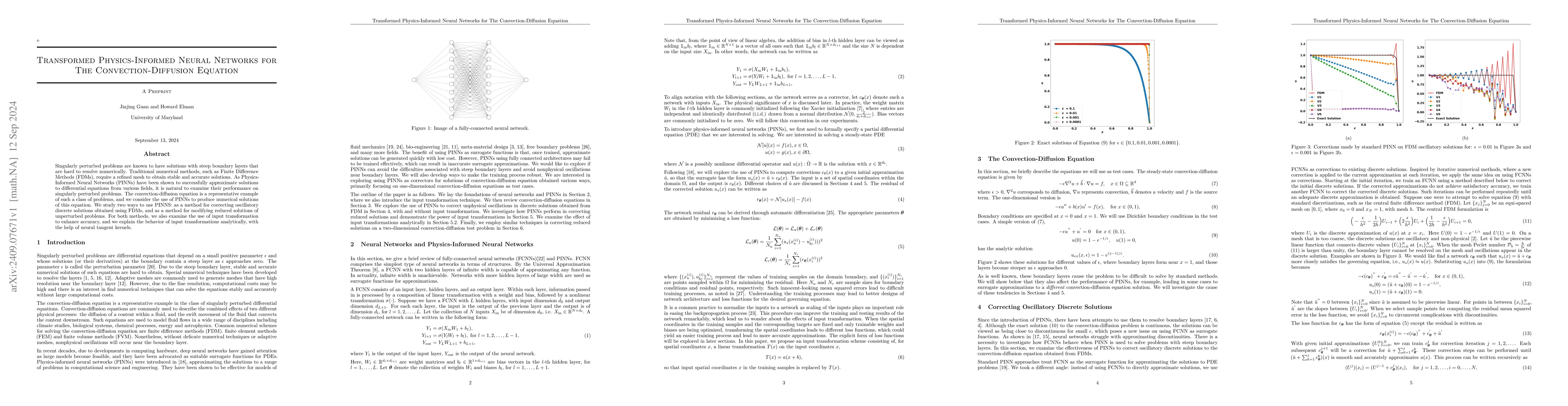 Thumbnail for Transformed Physics-Informed Neural Networks for The
  Convection-Diffusion Equation
