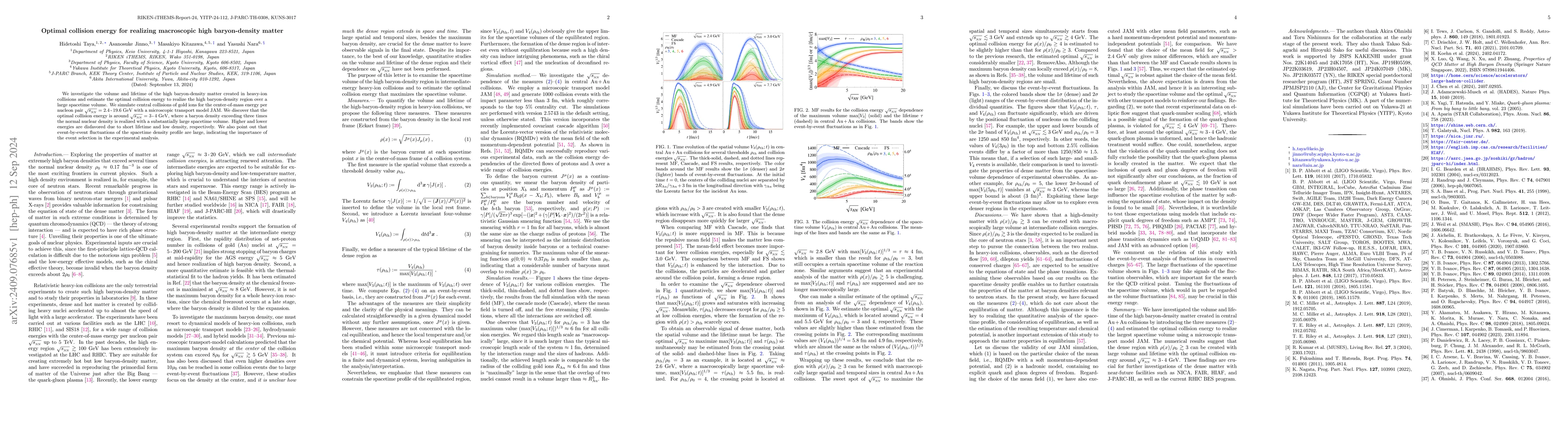 Thumbnail for Optimal collision energy for realizing macroscopic high baryon-density
  matter
