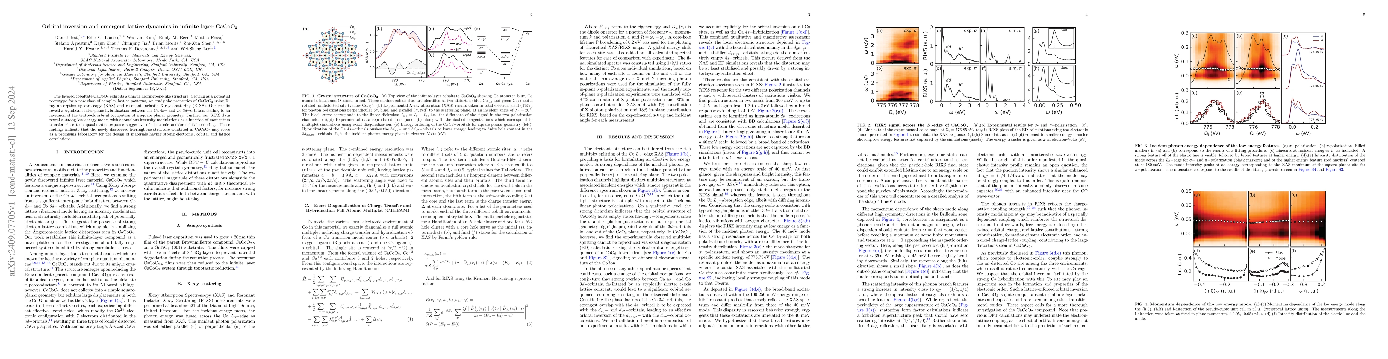 Thumbnail for Orbital inversion and emergent lattice dynamics in infinite layer
  CaCoO$_2$