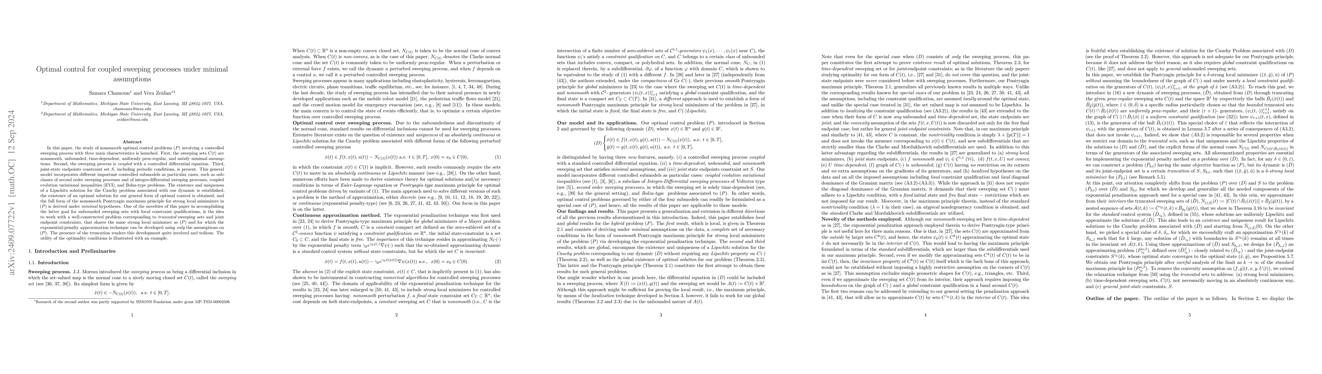 Thumbnail for Optimal control for coupled sweeping processes under minimal assumptions