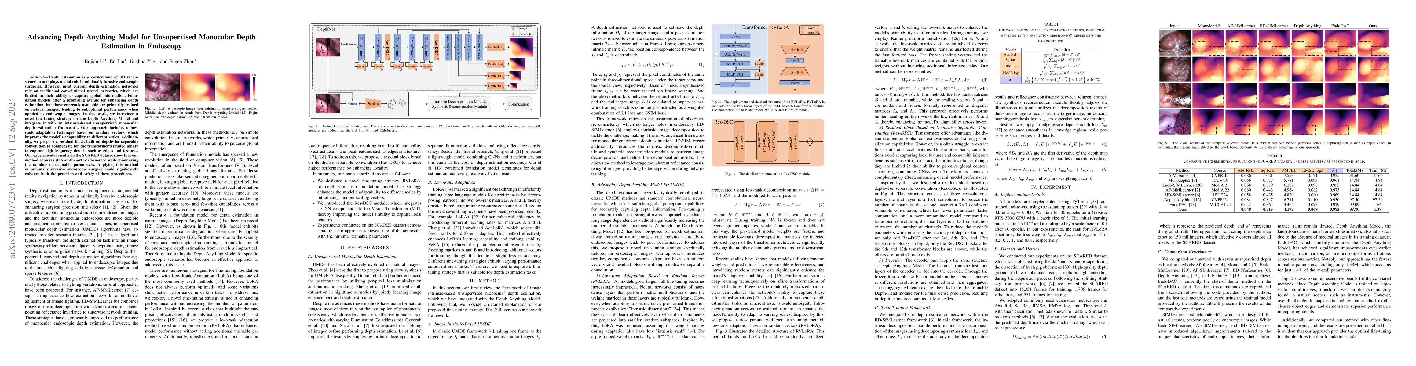 Thumbnail for Advancing Depth Anything Model for Unsupervised Monocular Depth
  Estimation in Endoscopy