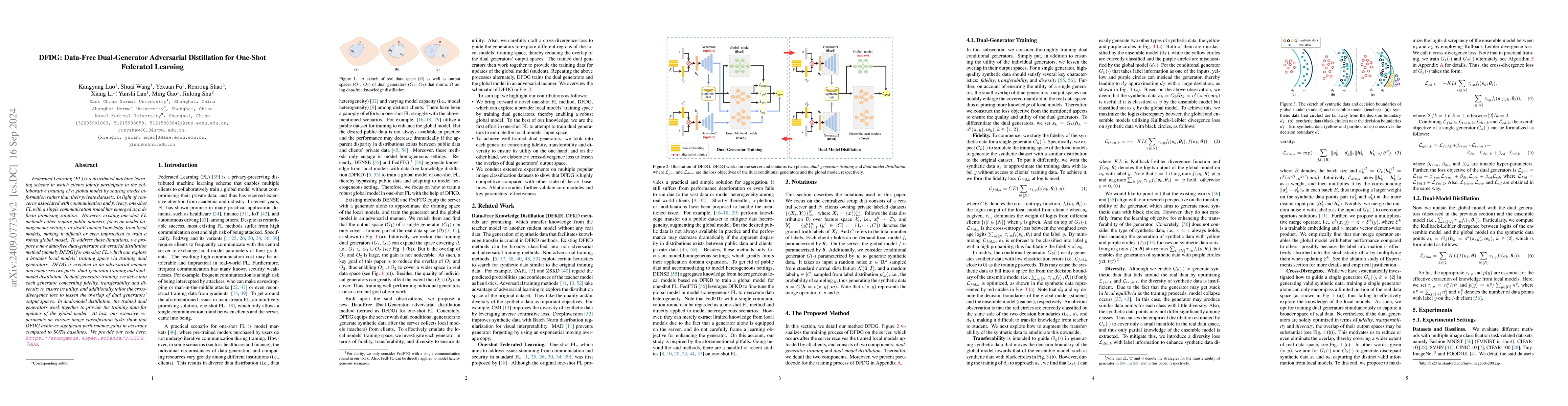 Thumbnail for DFDG: Data-Free Dual-Generator Adversarial Distillation for One-Shot
  Federated Learning