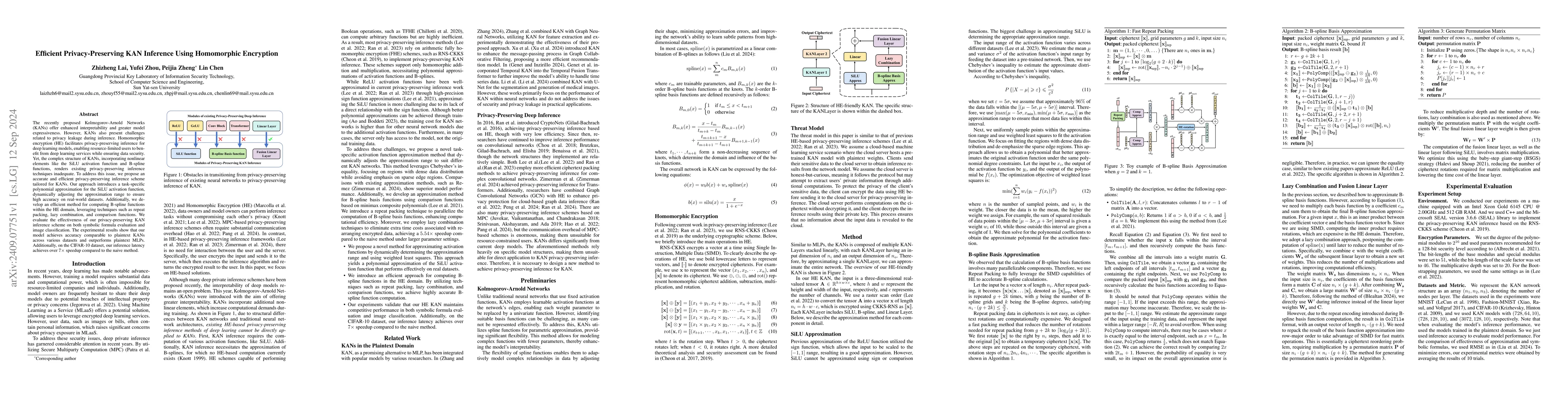 Thumbnail for Efficient Privacy-Preserving KAN Inference Using Homomorphic Encryption