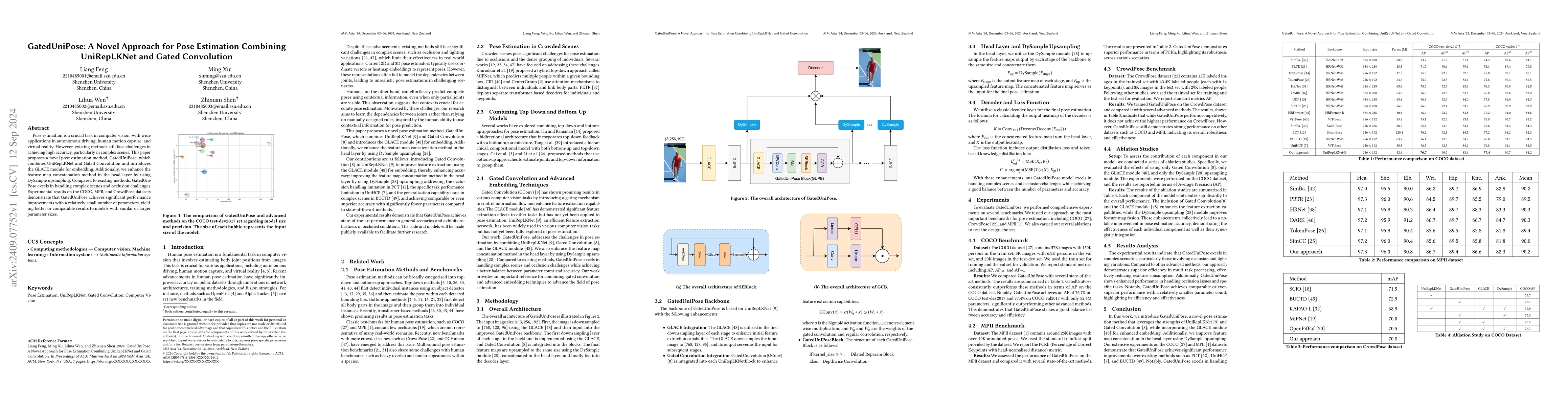 Thumbnail for GatedUniPose: A Novel Approach for Pose Estimation Combining UniRepLKNet
  and Gated Convolution