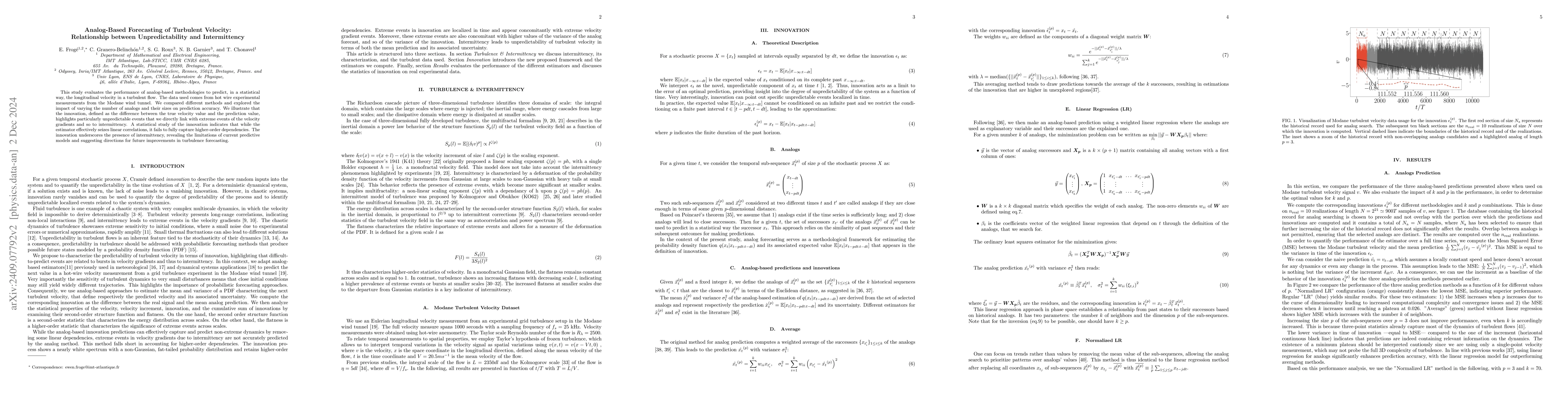 Thumbnail for Analog-Based Forecasting of Turbulent Velocity: Relationship between
  Unpredictability and Intermittency