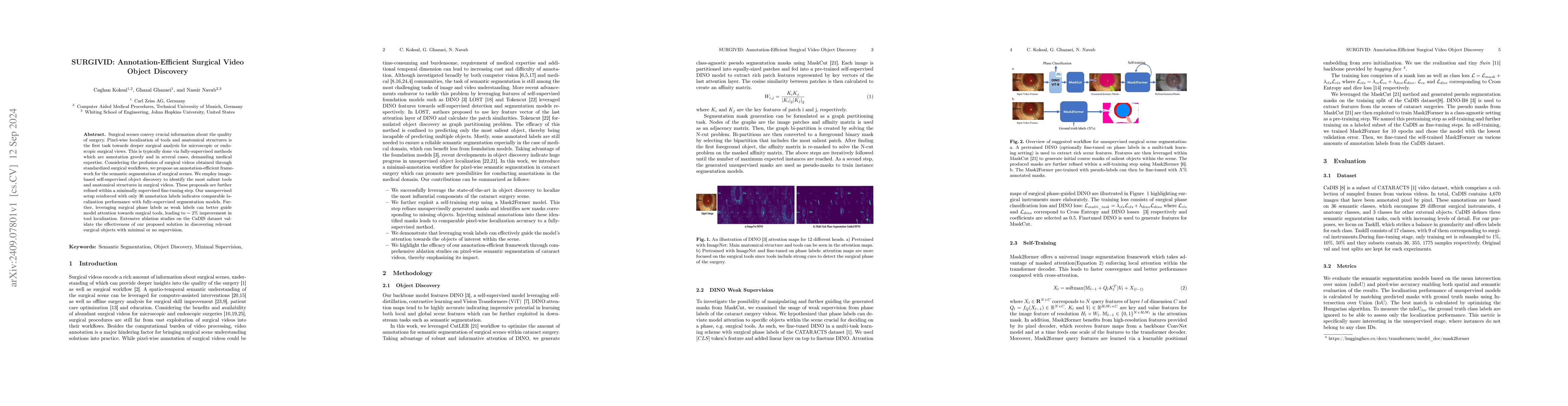 Thumbnail for SURGIVID: Annotation-Efficient Surgical Video Object Discovery