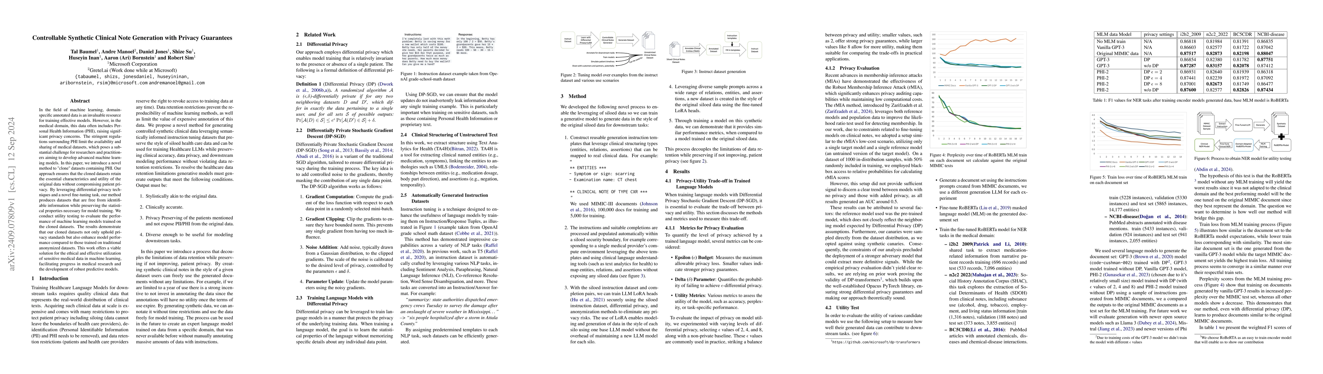 Thumbnail for Controllable Synthetic Clinical Note Generation with Privacy Guarantees