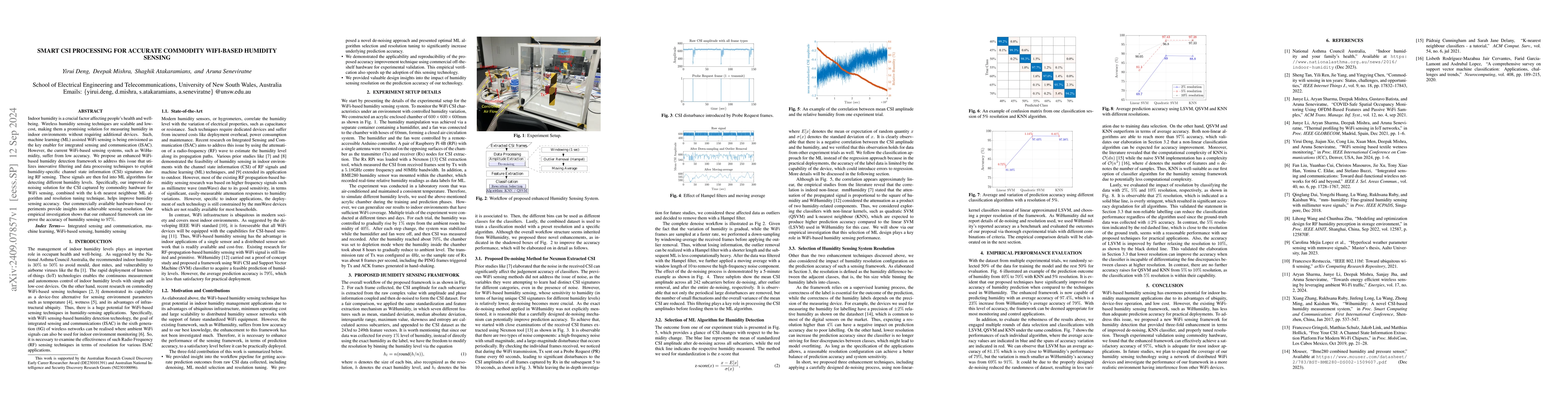 Thumbnail for Smart CSI Processing for Accruate Commodity WiFi-based Humidity Sensing