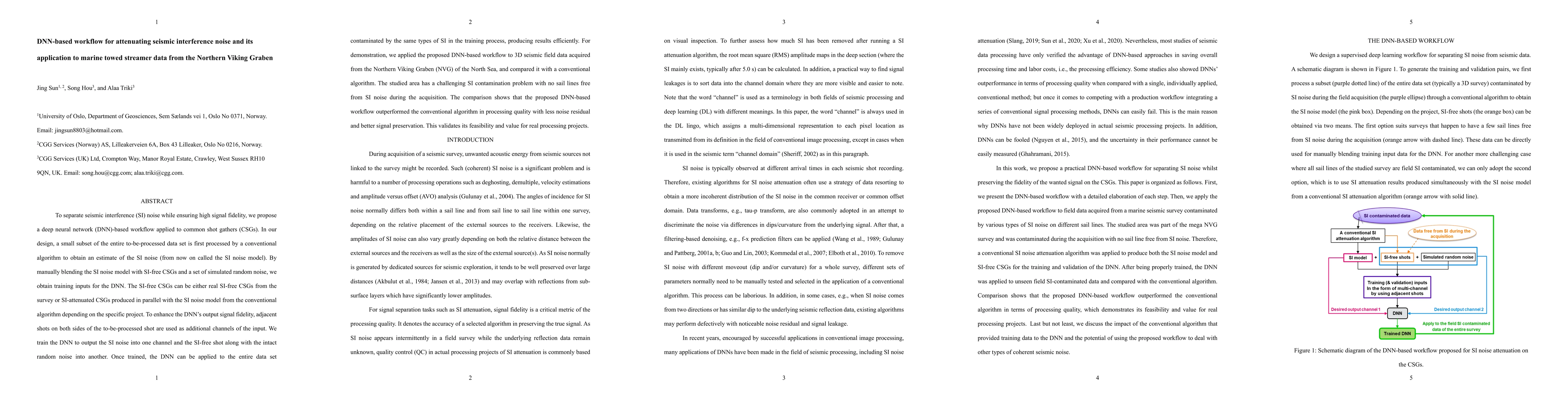 Thumbnail for DNN-based workflow for attenuating seismic interference noise and its
  application to marine towed streamer data from the Northern Viking Graben