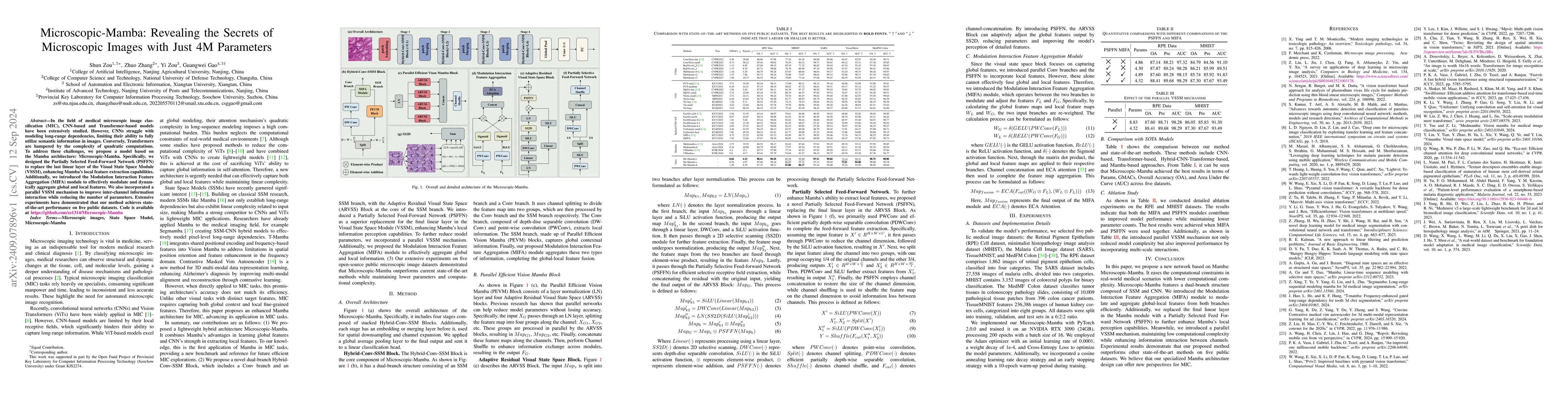 Thumbnail for Microscopic-Mamba: Revealing the Secrets of Microscopic Images with Just
  4M Parameters