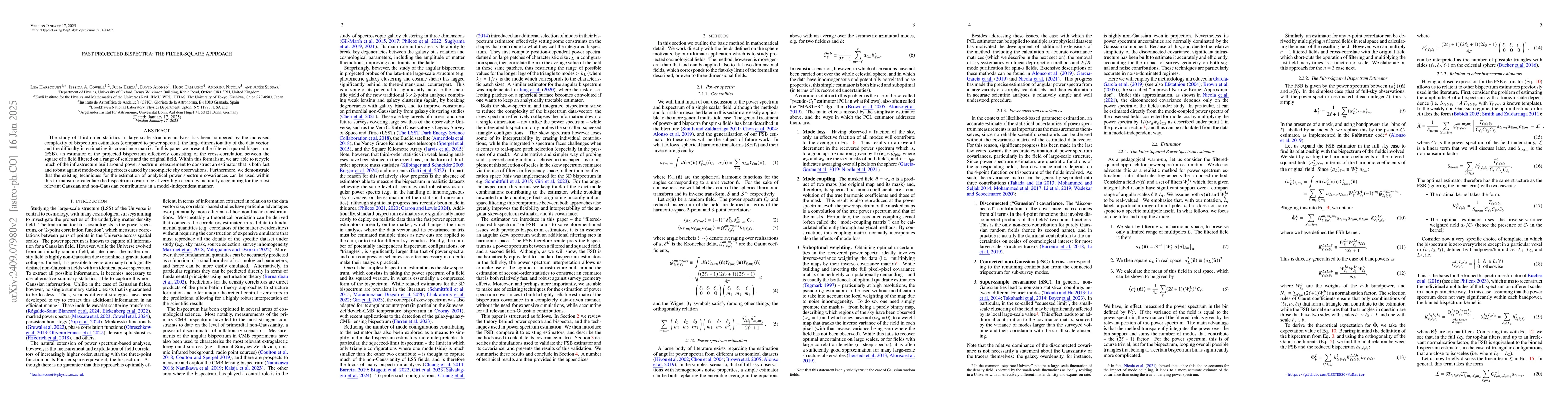 Thumbnail for Fast Projected Bispectra: the filter-square approach