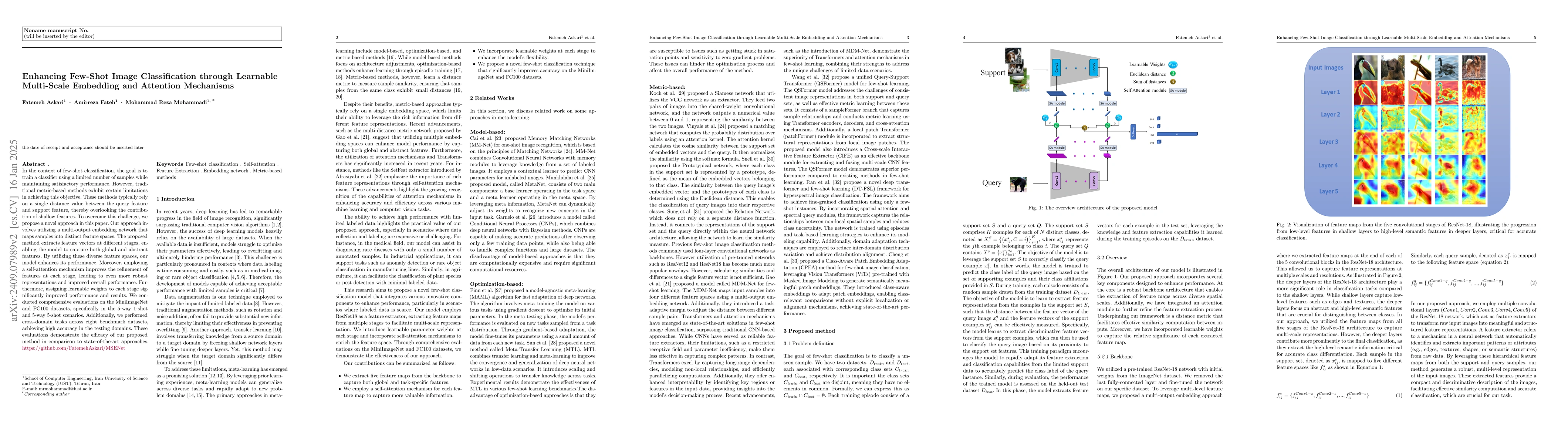 Thumbnail for Enhancing Few-Shot Image Classification through Learnable Multi-Scale
  Embedding and Attention Mechanisms