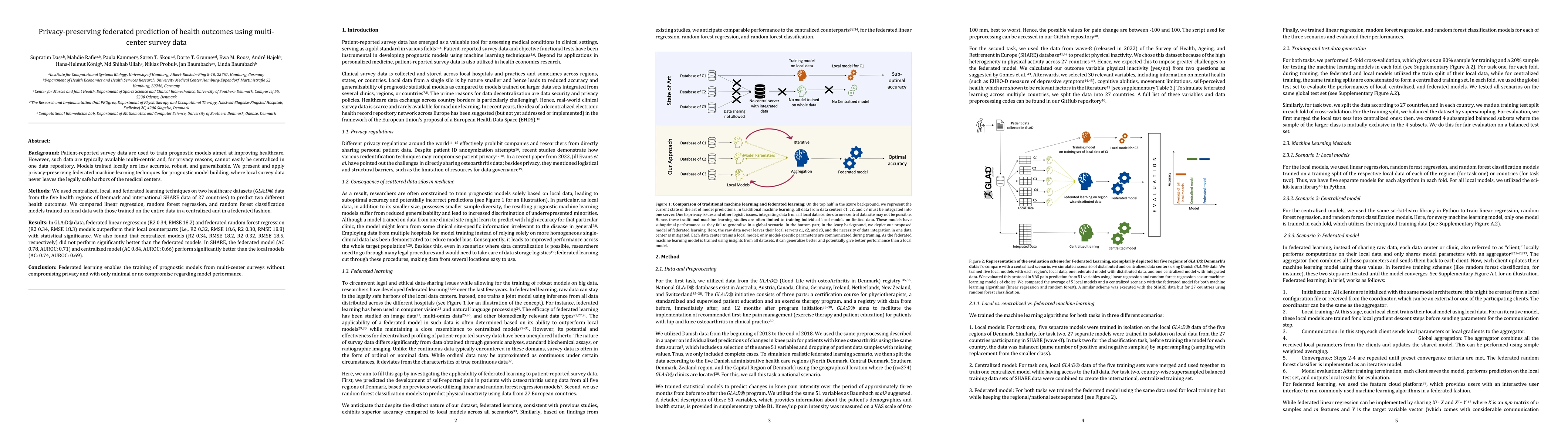Thumbnail for Privacy-preserving federated prediction of pain intensity change based
  on multi-center survey data