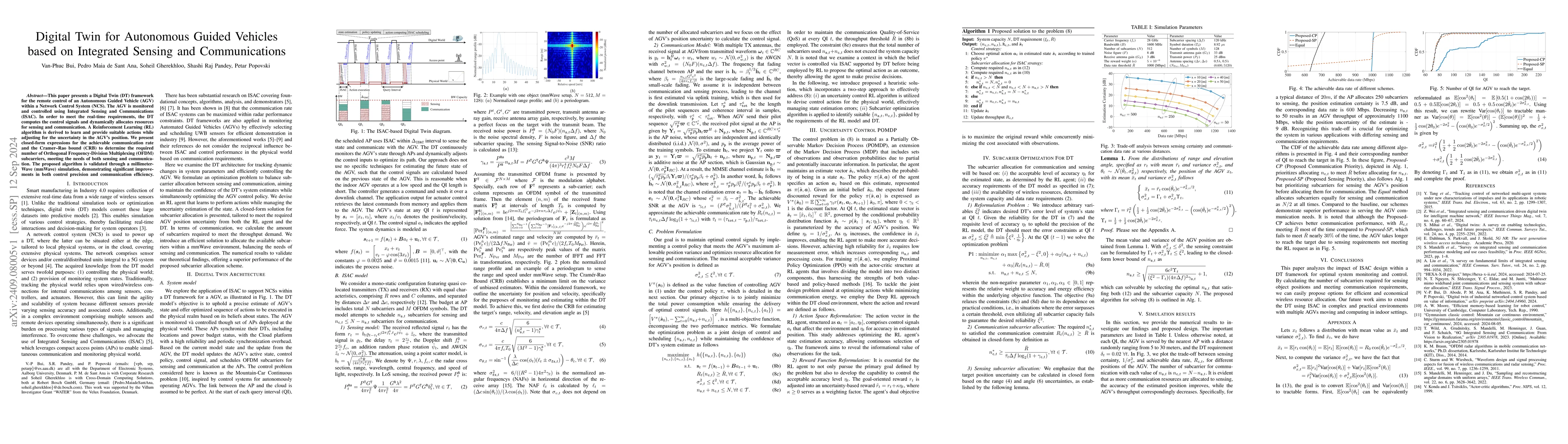 Thumbnail for Digital Twin for Autonomous Guided Vehicles based on Integrated Sensing
  and Communications