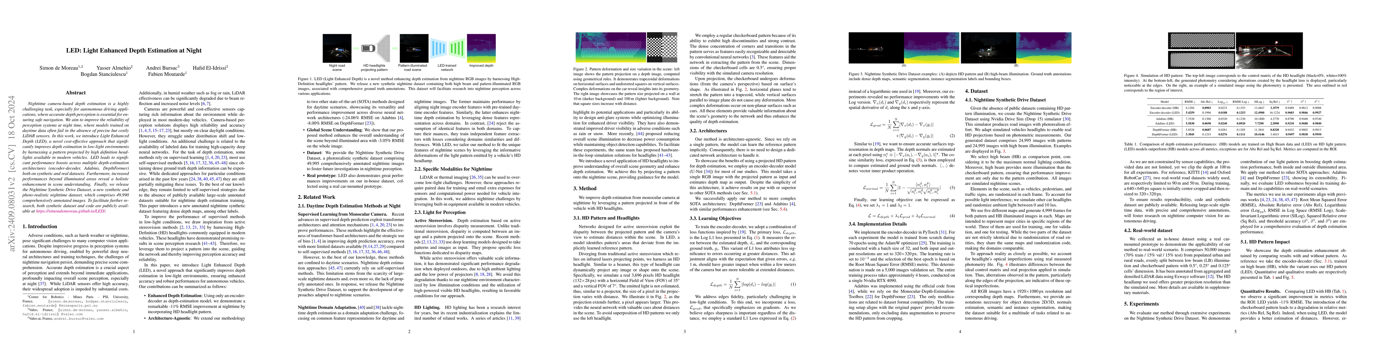Thumbnail for LED: Light Enhanced Depth Estimation at Night