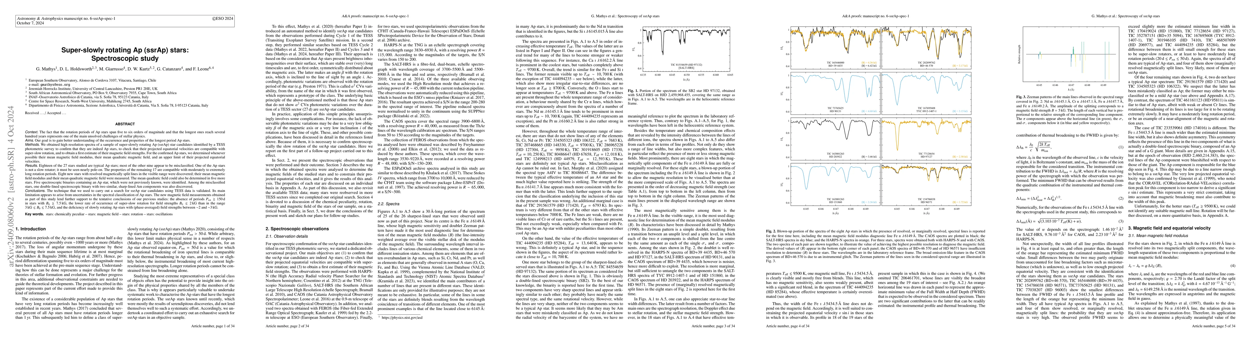 Thumbnail for Super-slowly rotating Ap (ssrAp) stars: Spectroscopic study
